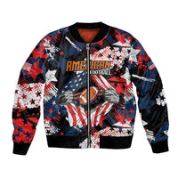 Custom American Football Grunge Bomber Jacket Special Version - Wonder Print Shop