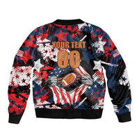 Custom American Football Grunge Bomber Jacket Special Version - Wonder Print Shop