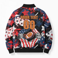 Custom American Football Grunge Bomber Puffer Jacket Special Version - Wonder Print Shop