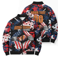 Custom American Football Grunge Bomber Puffer Jacket Special Version - Wonder Print Shop