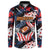 Custom American Football Grunge Button Sweatshirt Special Version - Wonder Print Shop