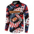 Custom American Football Grunge Button Sweatshirt Special Version - Wonder Print Shop