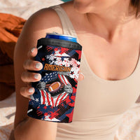 Custom American Football Grunge 4 in 1 Can Cooler Tumbler Special Version - Wonder Print Shop
