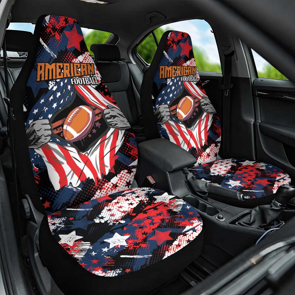 American Football Grunge Car Seat Cover Special Version - Wonder Print Shop