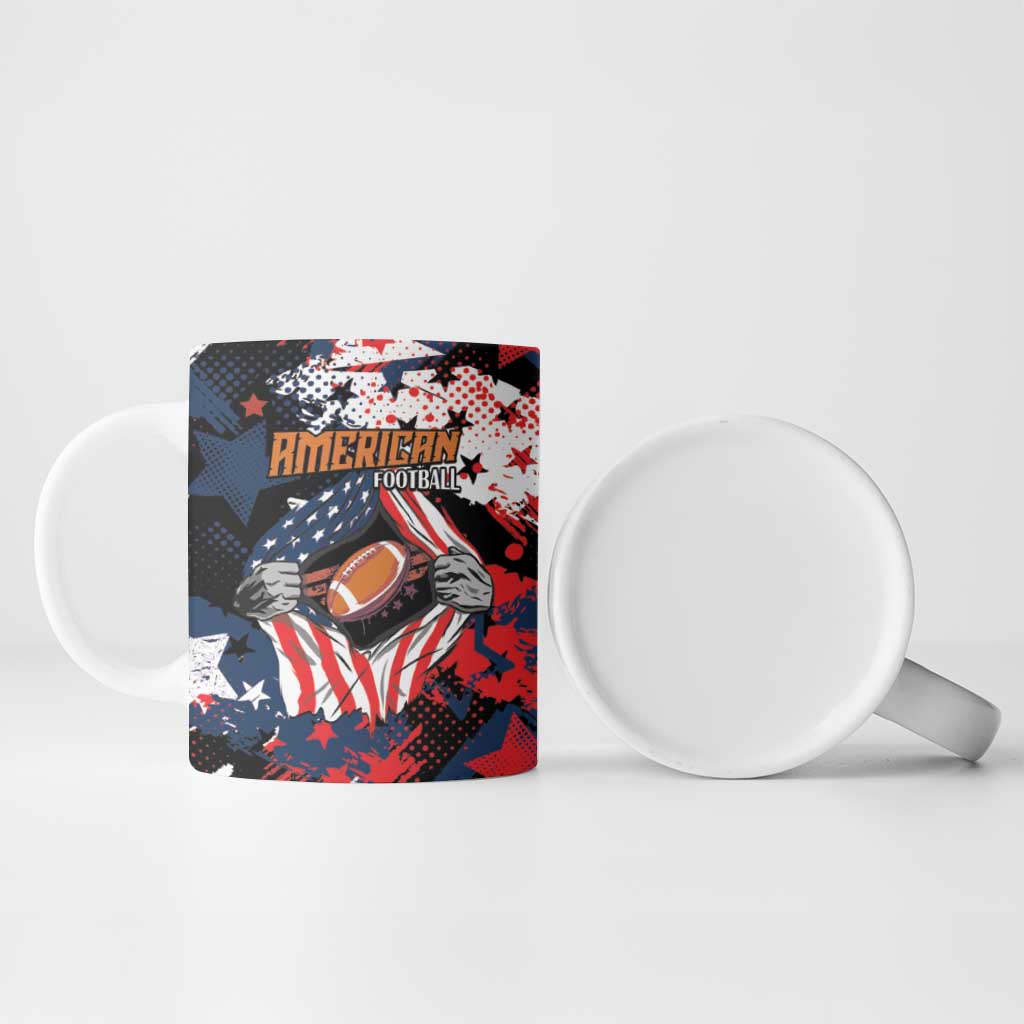 Custom American Football Grunge Ceramic Mug Special Version - Wonder Print Shop