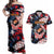 Custom American Football Grunge Couples Matching Off Shoulder Maxi Dress and Hawaiian Shirt Special Version - Wonder Print Shop