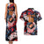Custom American Football Grunge Couples Matching Tank Maxi Dress and Hawaiian Shirt Special Version - Wonder Print Shop