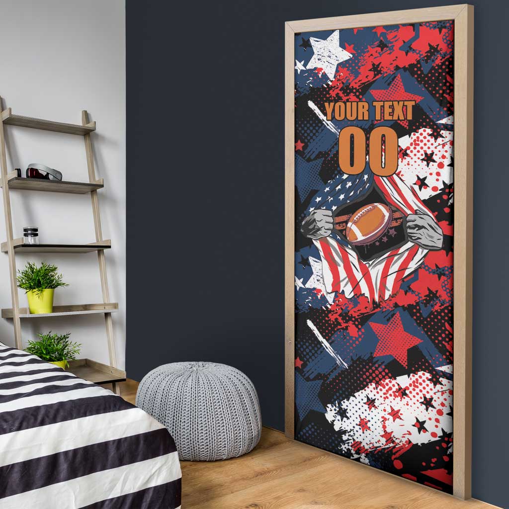 Custom American Football Grunge Door Cover Special Version - Wonder Print Shop
