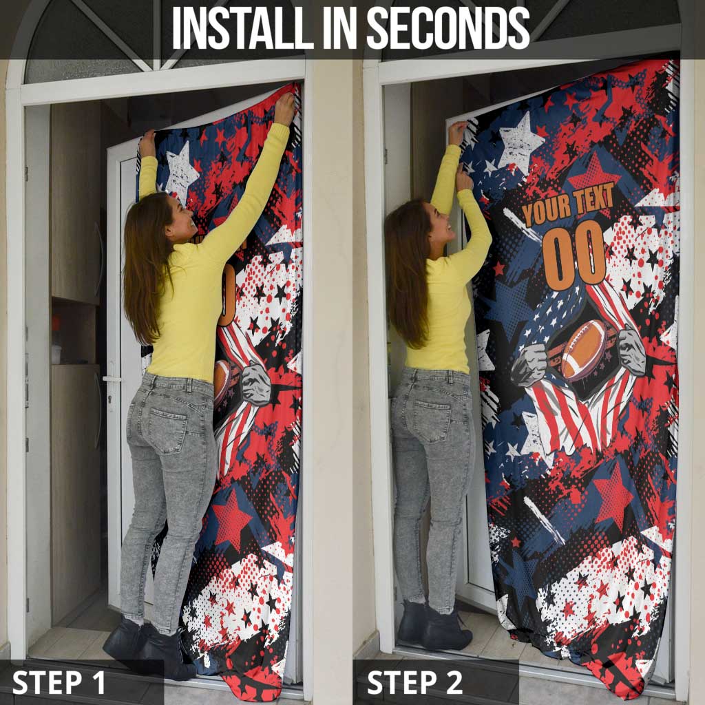 Custom American Football Grunge Door Cover Special Version - Wonder Print Shop