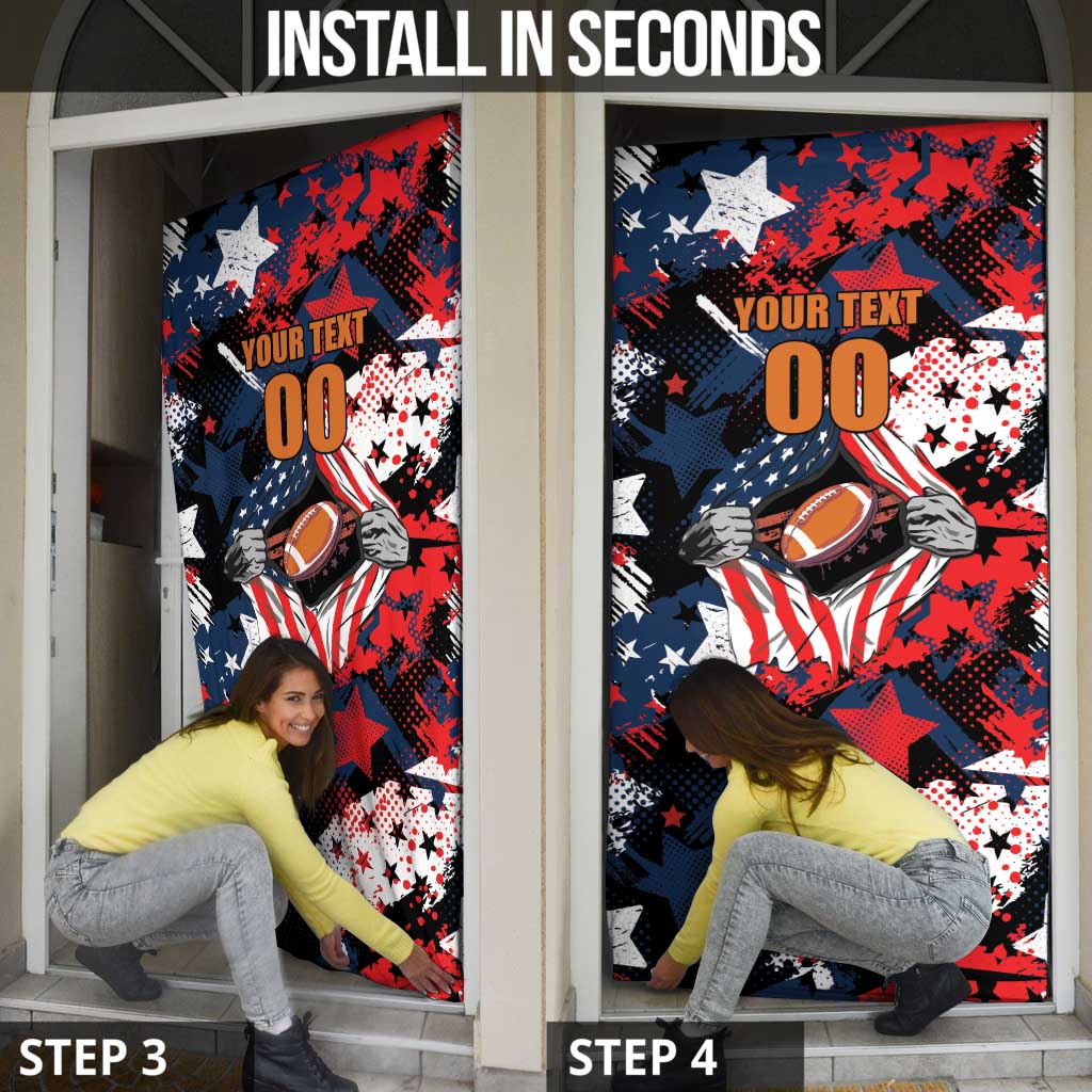 Custom American Football Grunge Door Cover Special Version - Wonder Print Shop
