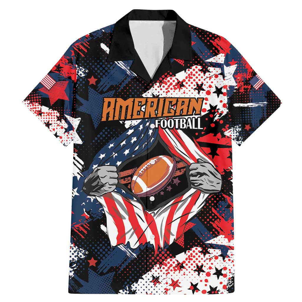 Custom American Football Grunge Family Matching Mermaid Dress and Hawaiian Shirt Special Version - Wonder Print Shop