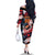 Custom American Football Grunge Family Matching Off The Shoulder Long Sleeve Dress and Hawaiian Shirt Special Version - Wonder Print Shop