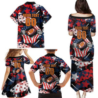Custom American Football Grunge Family Matching Puletasi and Hawaiian Shirt Special Version - Wonder Print Shop