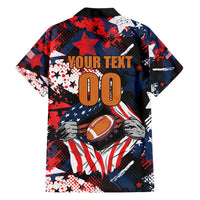 Custom American Football Grunge Family Matching Short Sleeve Bodycon Dress and Hawaiian Shirt Special Version - Wonder Print Shop