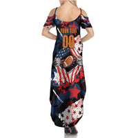 Custom American Football Grunge Family Matching Summer Maxi Dress and Hawaiian Shirt Special Version - Wonder Print Shop