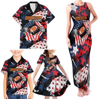 Custom American Football Grunge Family Matching Tank Maxi Dress and Hawaiian Shirt Special Version - Wonder Print Shop