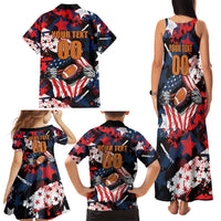 Custom American Football Grunge Family Matching Tank Maxi Dress and Hawaiian Shirt Special Version - Wonder Print Shop