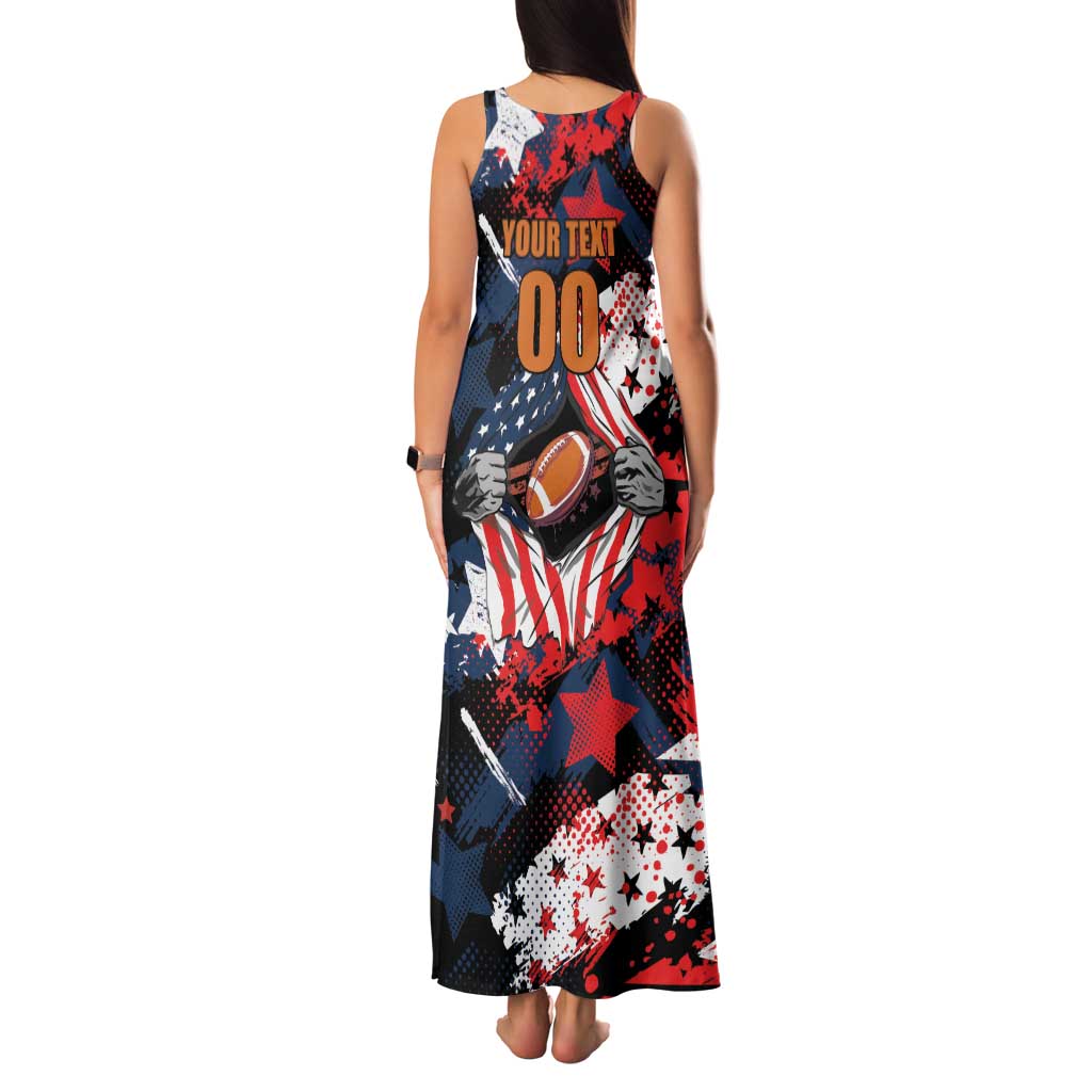 Custom American Football Grunge Family Matching Tank Maxi Dress and Hawaiian Shirt Special Version - Wonder Print Shop