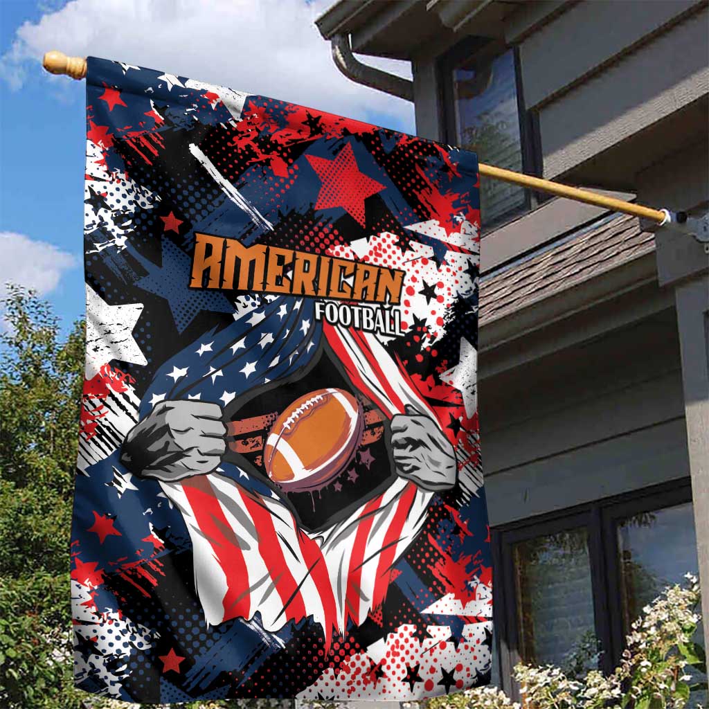 American Football Grunge Garden Flag Special Version - Wonder Print Shop