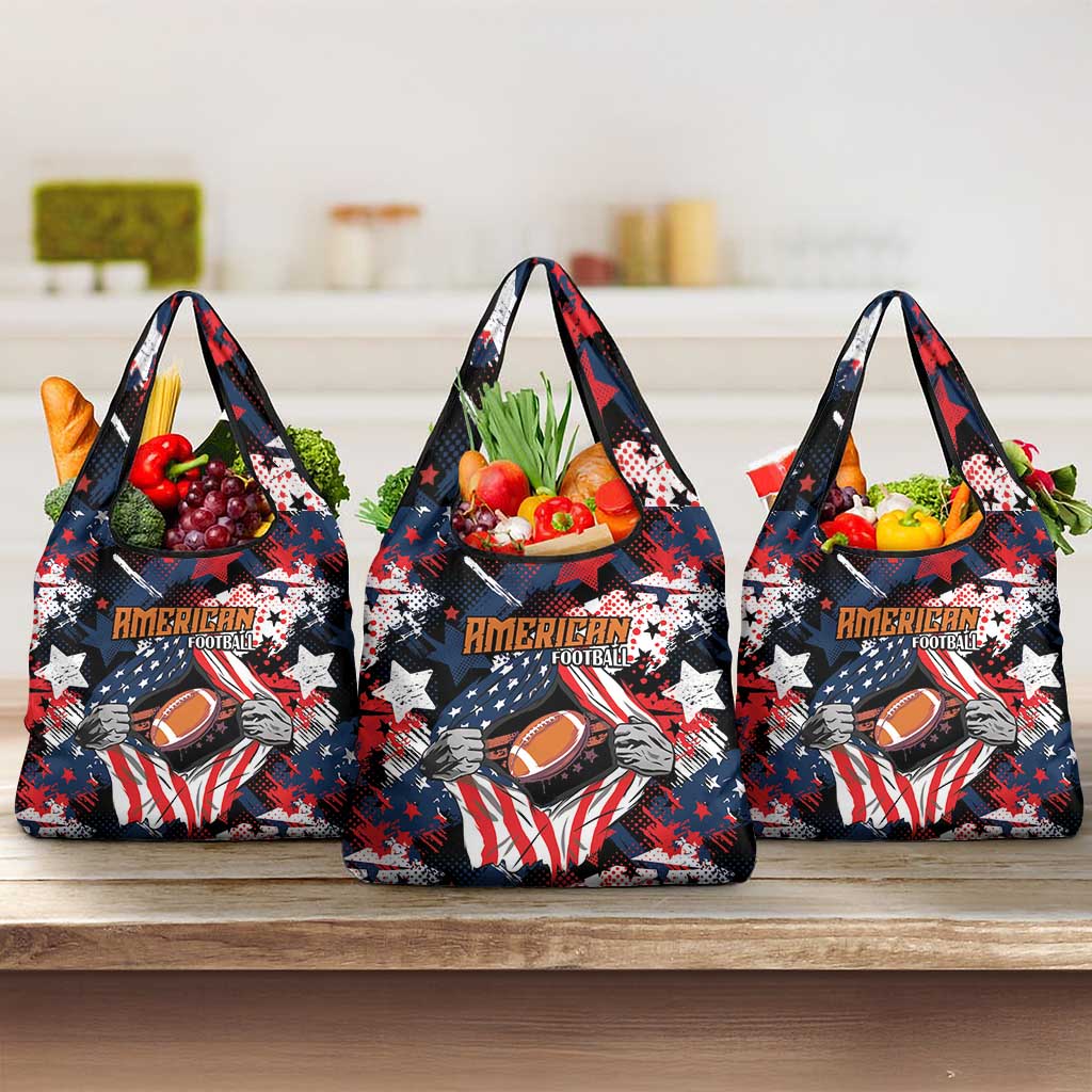 American Football Grunge Grocery Bag Special Version - Wonder Print Shop