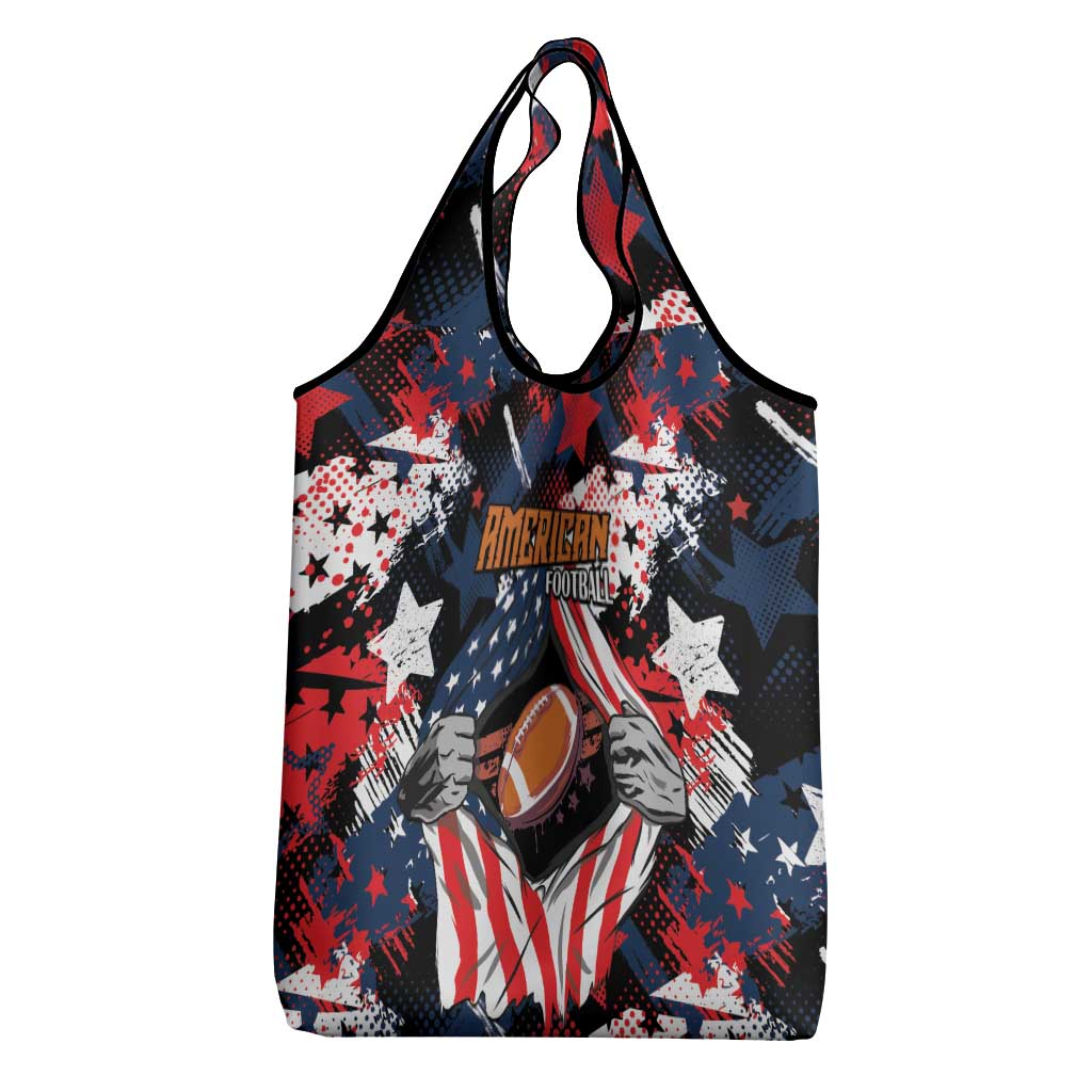 American Football Grunge Grocery Bag Special Version - Wonder Print Shop