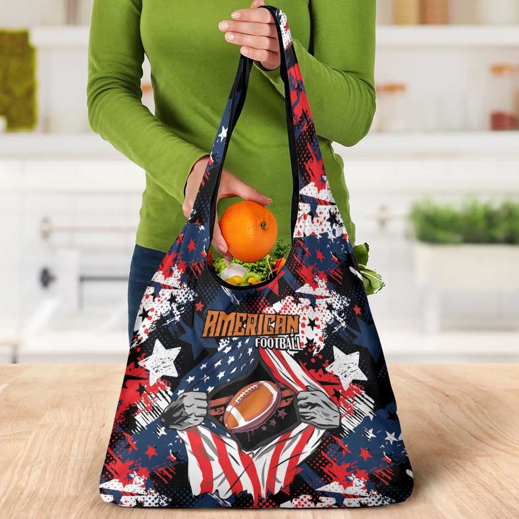 American Football Grunge Grocery Bag Special Version - Wonder Print Shop