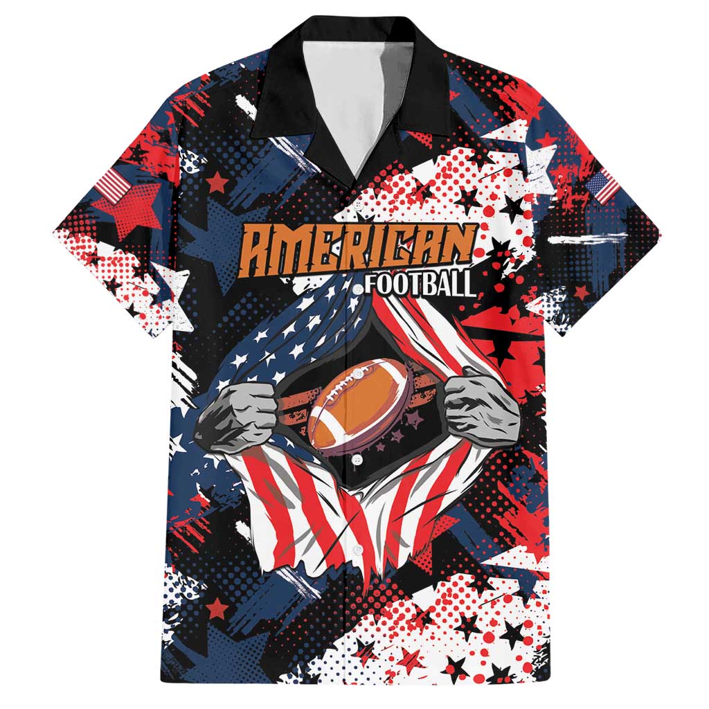 Custom American Football Grunge Hawaiian Shirt Special Version - Wonder Print Shop