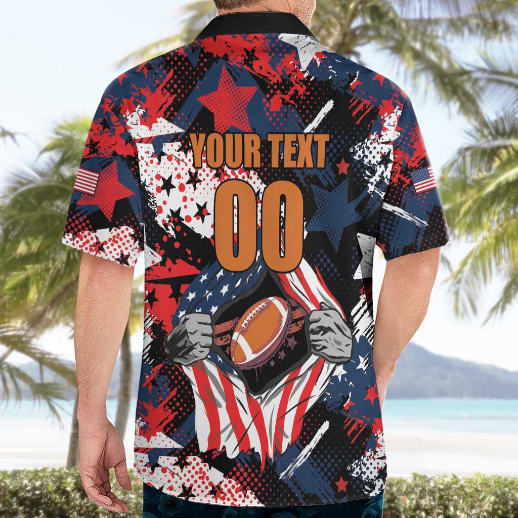 Custom American Football Grunge Hawaiian Shirt Special Version - Wonder Print Shop