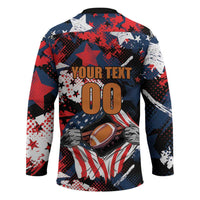 Custom American Football Grunge Hockey Jersey Special Version - Wonder Print Shop