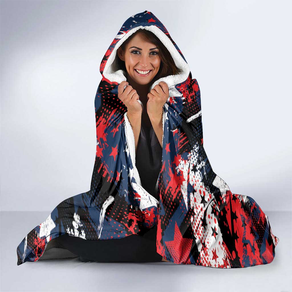 American Football Grunge Hooded Blanket Special Version - Wonder Print Shop