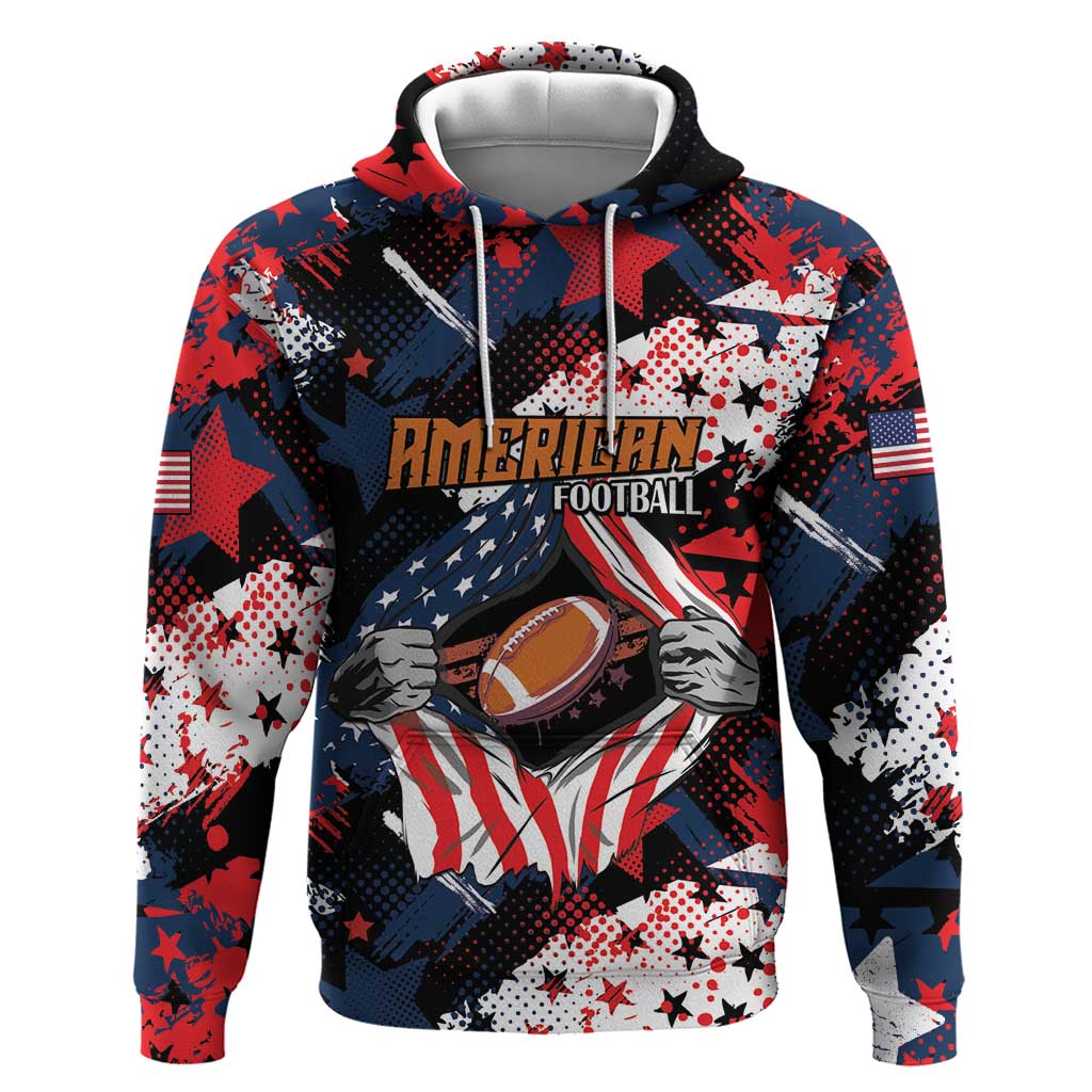 Custom American Football Grunge Hoodie Special Version - Wonder Print Shop