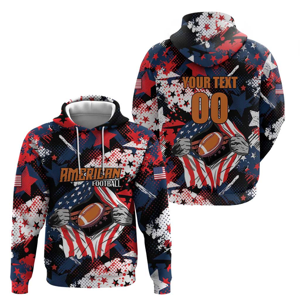 Custom American Football Grunge Hoodie Special Version - Wonder Print Shop