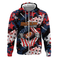 Custom American Football Grunge Hoodie Special Version - Wonder Print Shop