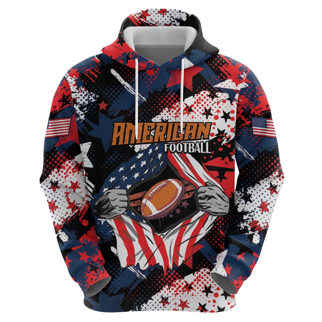 Custom American Football Grunge Hoodie Special Version - Wonder Print Shop
