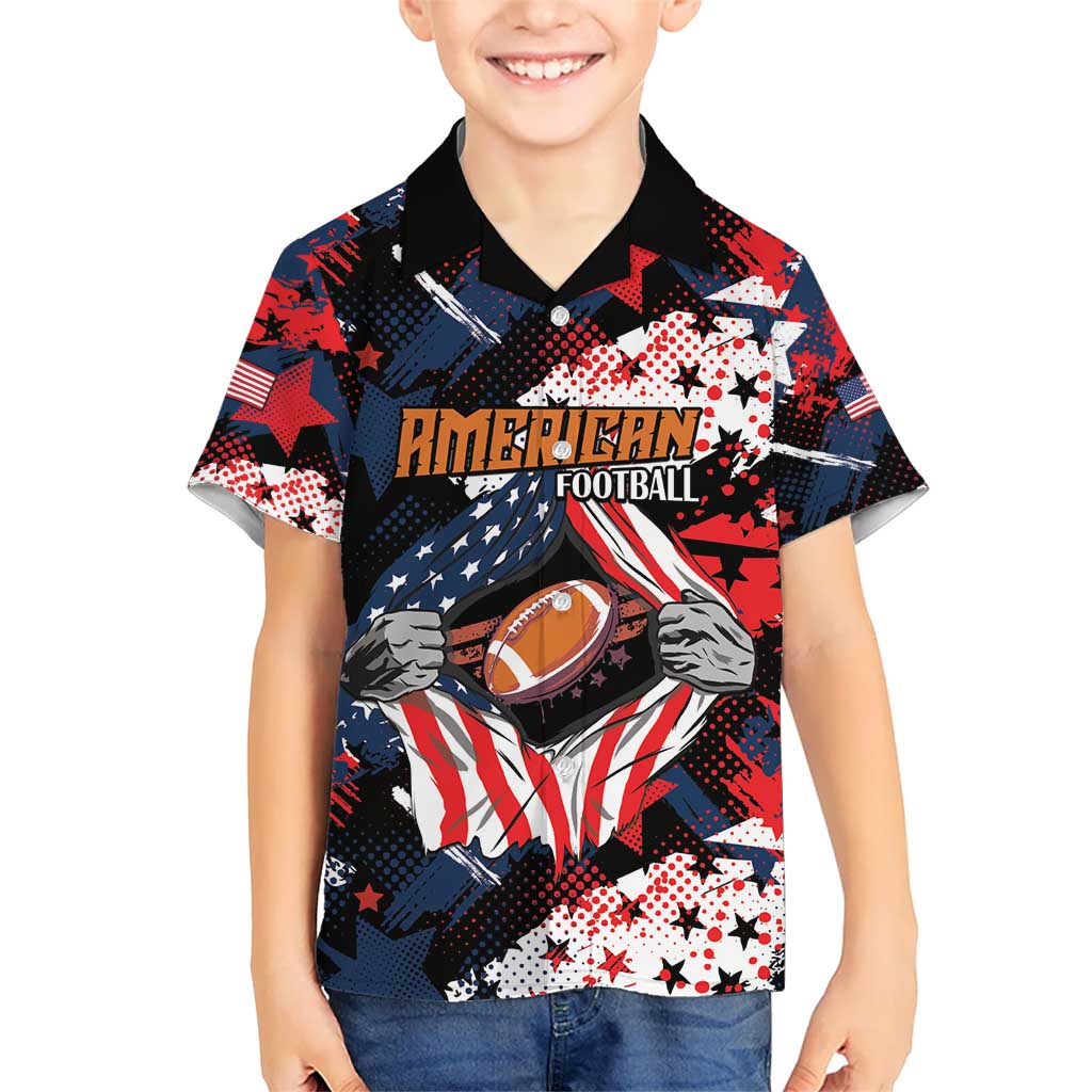 Custom American Football Grunge Kid Hawaiian Shirt Special Version - Wonder Print Shop
