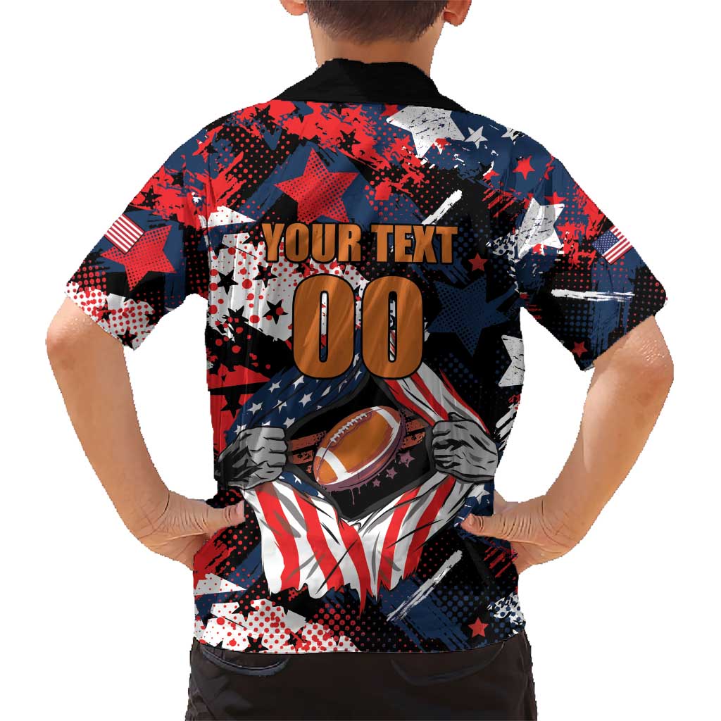 Custom American Football Grunge Kid Hawaiian Shirt Special Version - Wonder Print Shop
