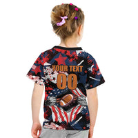 Custom American Football Grunge Kid T Shirt Special Version - Wonder Print Shop