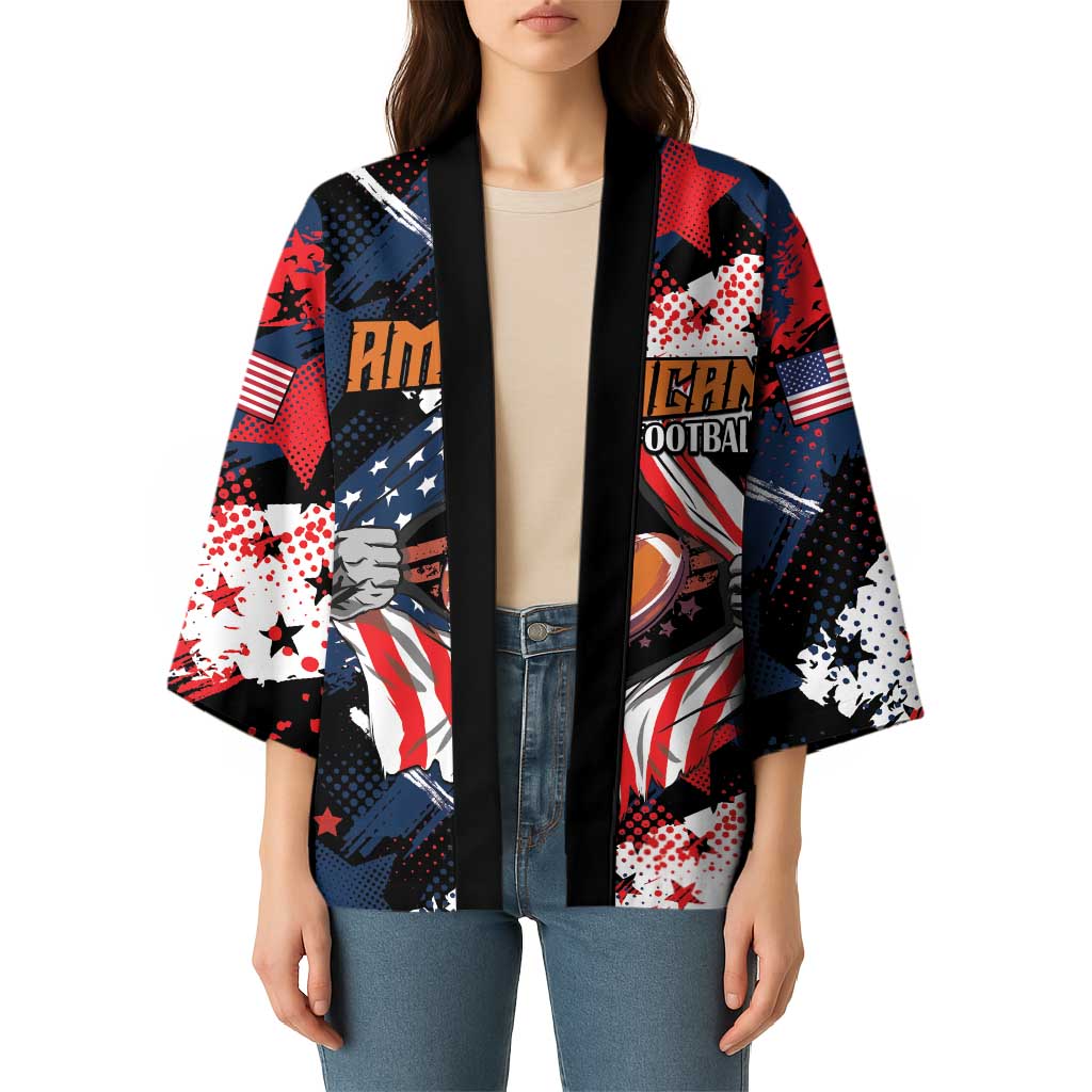 Custom American Football Grunge Kimono Special Version - Wonder Print Shop