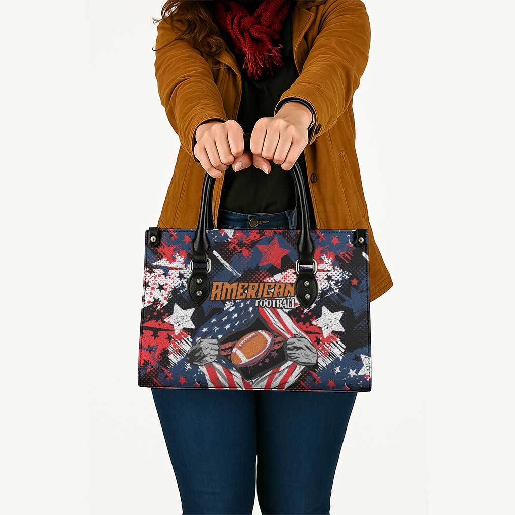 American Football Grunge Leather Bag Special Version - Wonder Print Shop