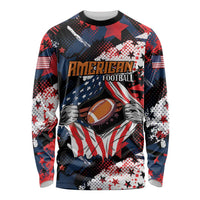 Custom American Football Grunge Long Sleeve Shirt Special Version - Wonder Print Shop