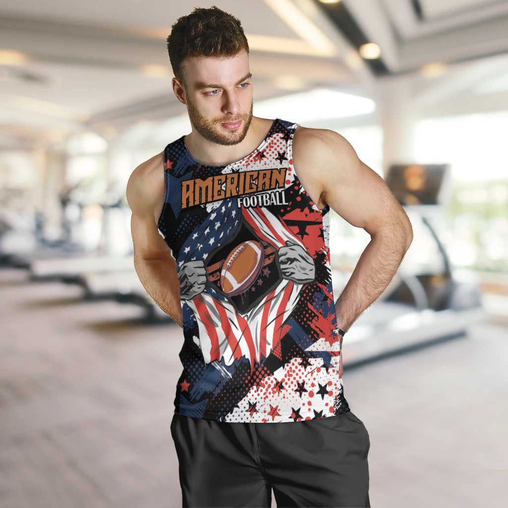 Custom American Football Grunge Men Tank Top Special Version - Wonder Print Shop