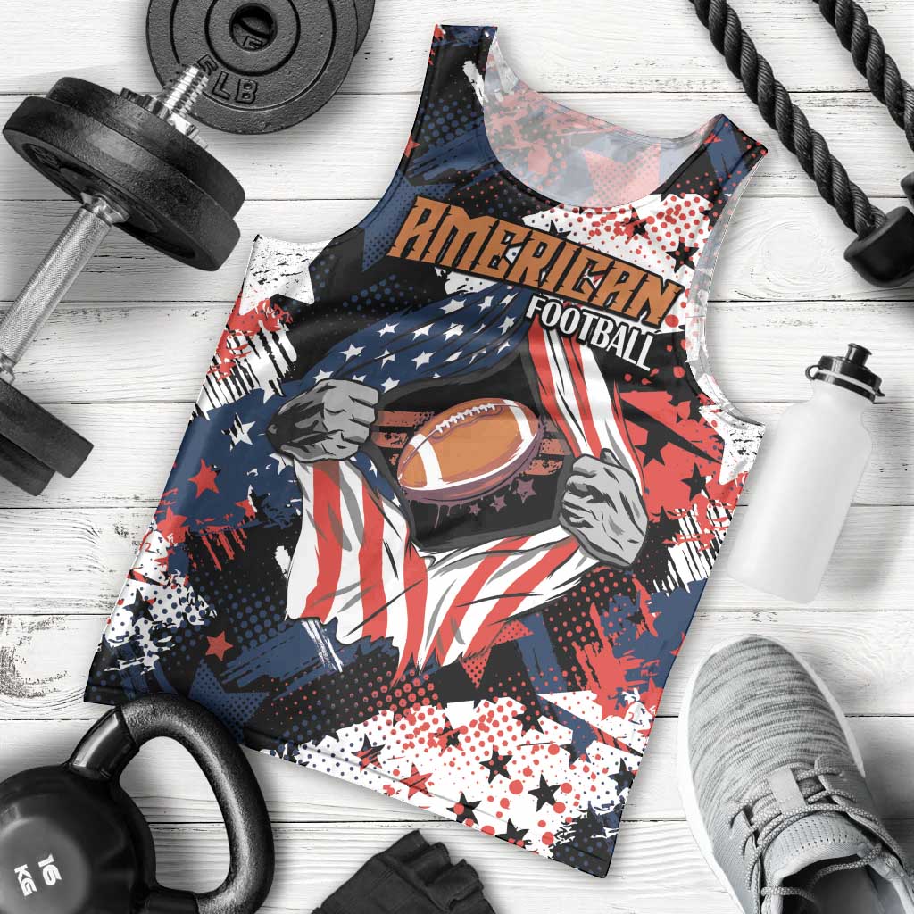 Custom American Football Grunge Men Tank Top Special Version - Wonder Print Shop