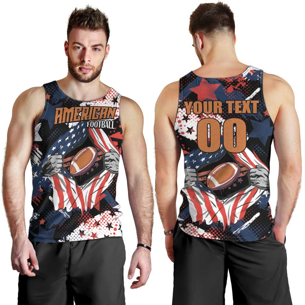 Custom American Football Grunge Men Tank Top Special Version - Wonder Print Shop