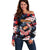 Custom American Football Grunge Off Shoulder Sweater Special Version - Wonder Print Shop