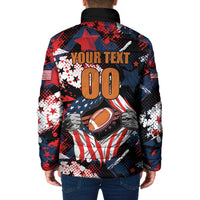 Custom American Football Grunge Padded Jacket Special Version - Wonder Print Shop