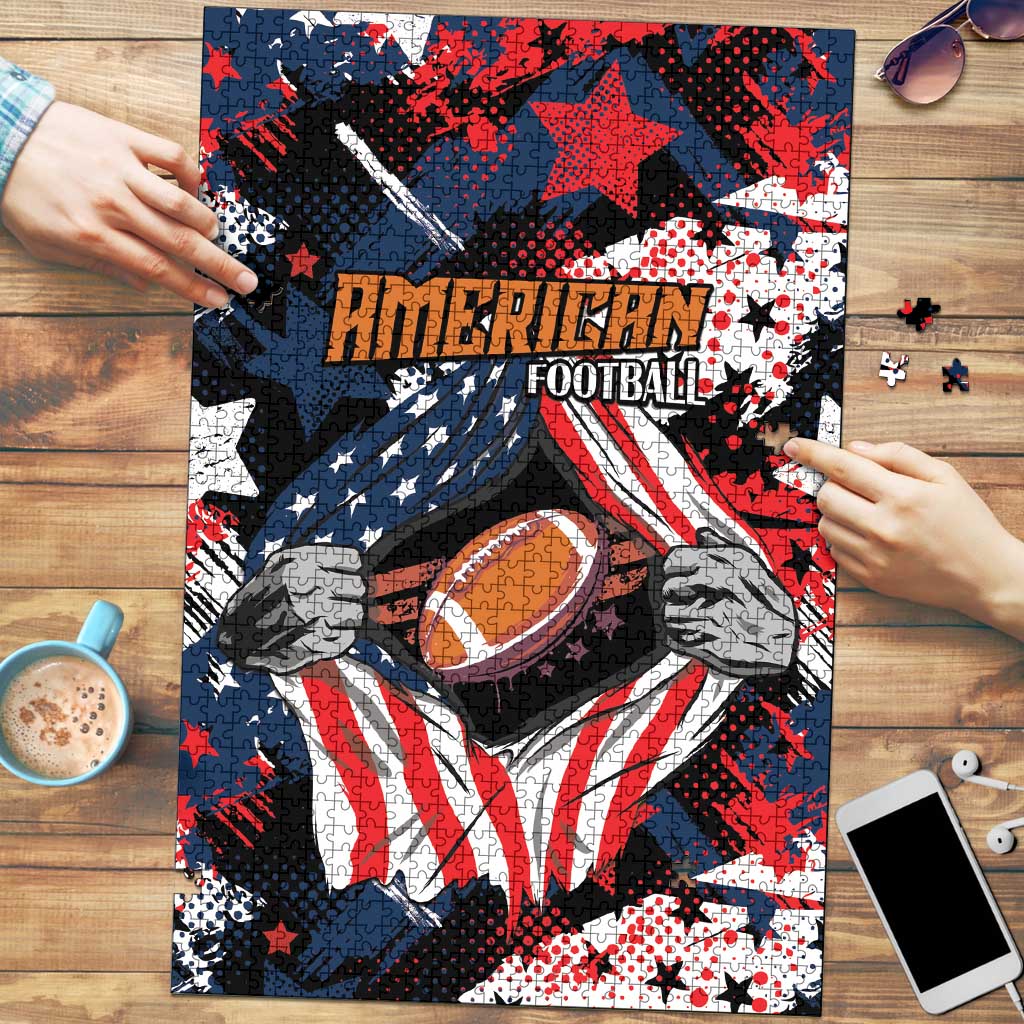 American Football Grunge Puzzle Special Version - Wonder Print Shop