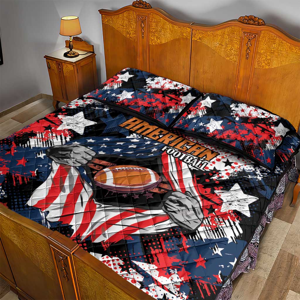 American Football Grunge Quilt Bed Set Special Version - Wonder Print Shop