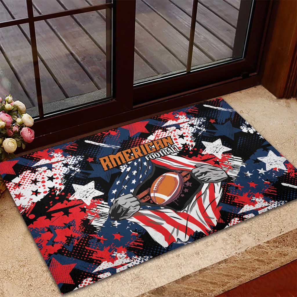 American Football Grunge Rubber Doormat Special Version - Wonder Print Shop