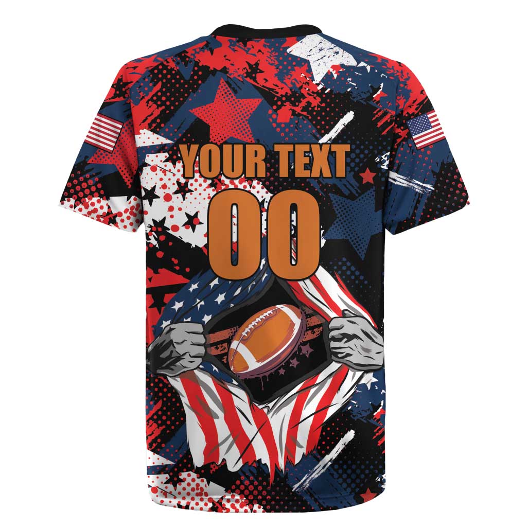 Custom American Football Grunge Rugby Jersey Special Version - Wonder Print Shop