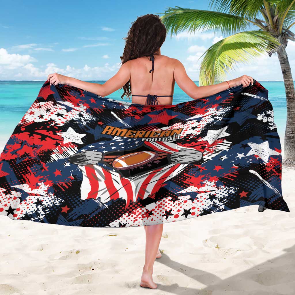 American Football Grunge Sarong Special Version - Wonder Print Shop